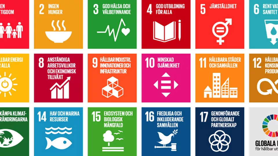 Karta över globala målen för hållbar utveckling 