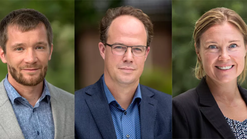 Wallenberg Academy Fellows 2017 – Johannes Rousk, Johan Östling och Hanna Isaksson.